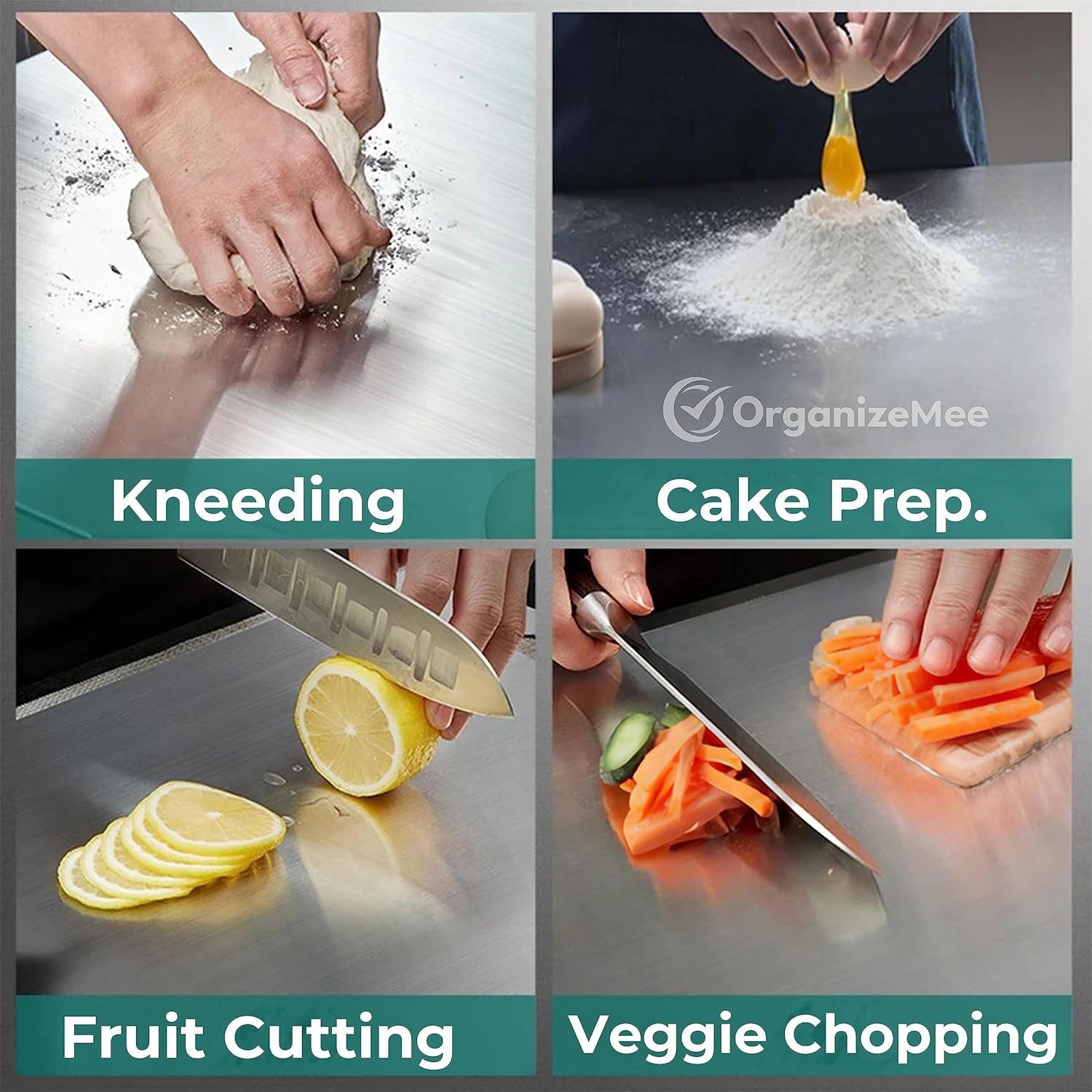 Stainless Steel Kitchen Chopping & Cutting Board - Image 2